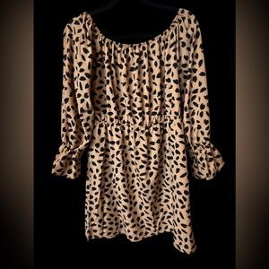 Cheetah Dress 1/2 Sleeve